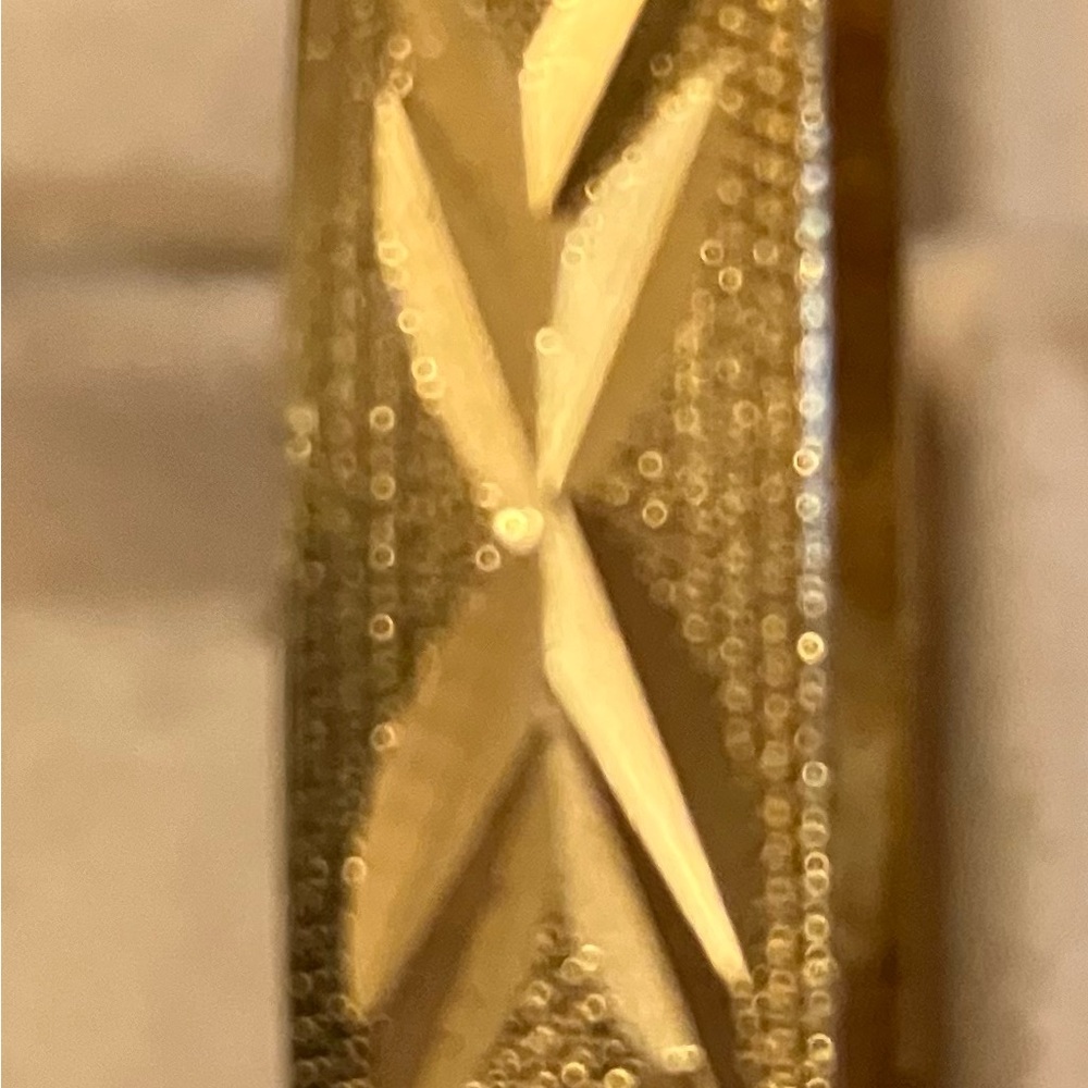 Vintage Faux Gold Bangle Etched Design Bracelet